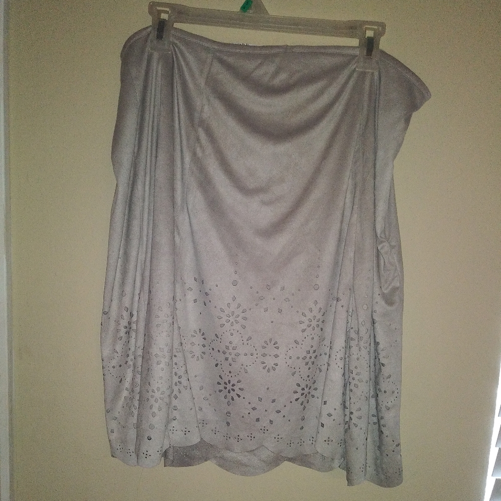 Cato brand grey suede skirt